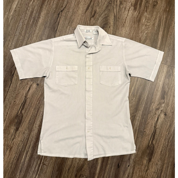 Vintage MAIN Stream Men’s White Casual Pocket Button Down Shirt S Lightweight - Picture 2 of 8